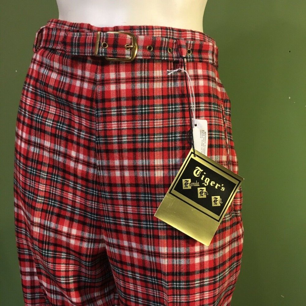 F.S. Tiger Company Chicago NWT vtgRed Plaid k188